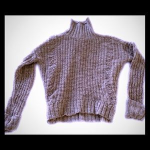 Mauve-grey turtleneck sweater
